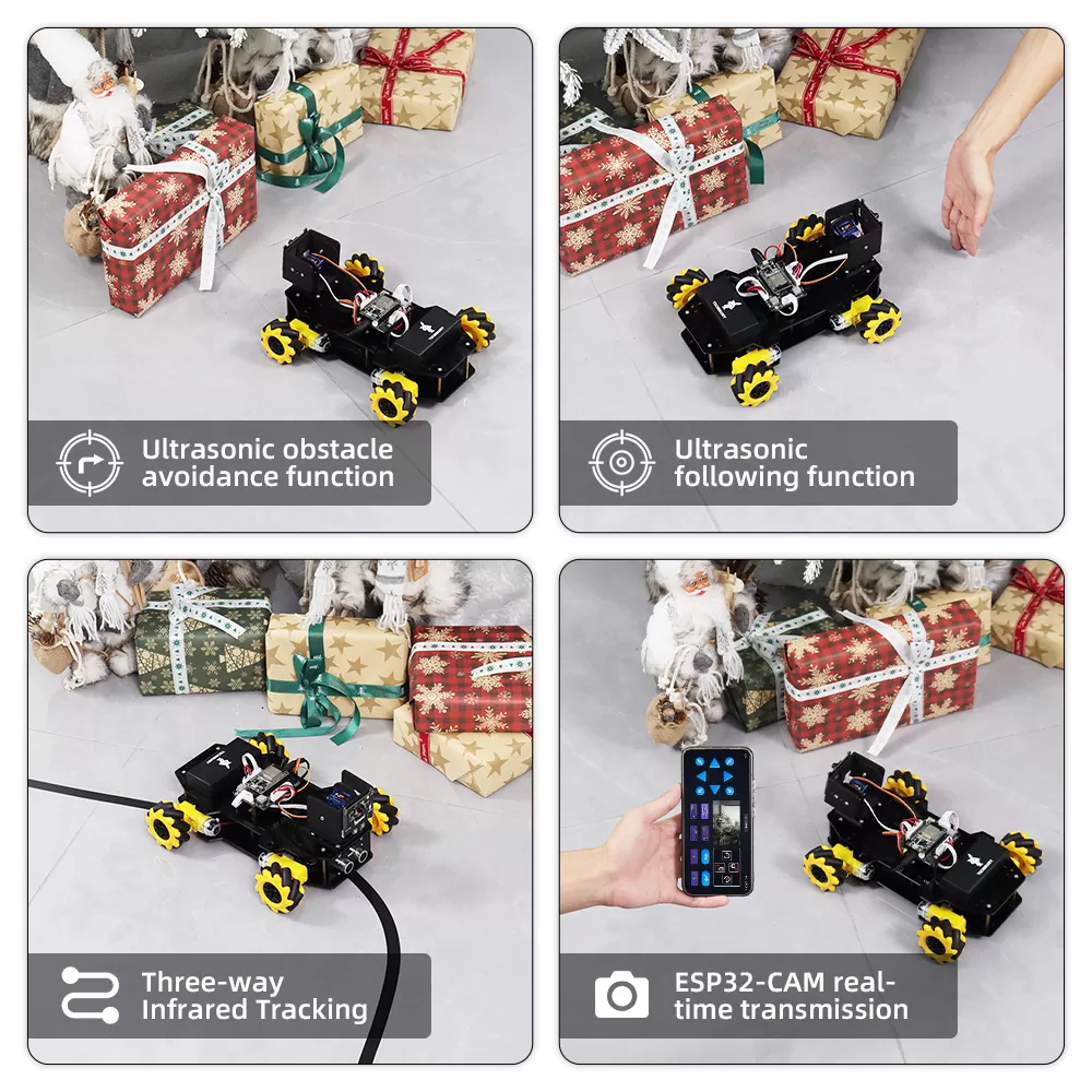 ESP32 Camera Mecanum Wheels Robot Kits For Arduino