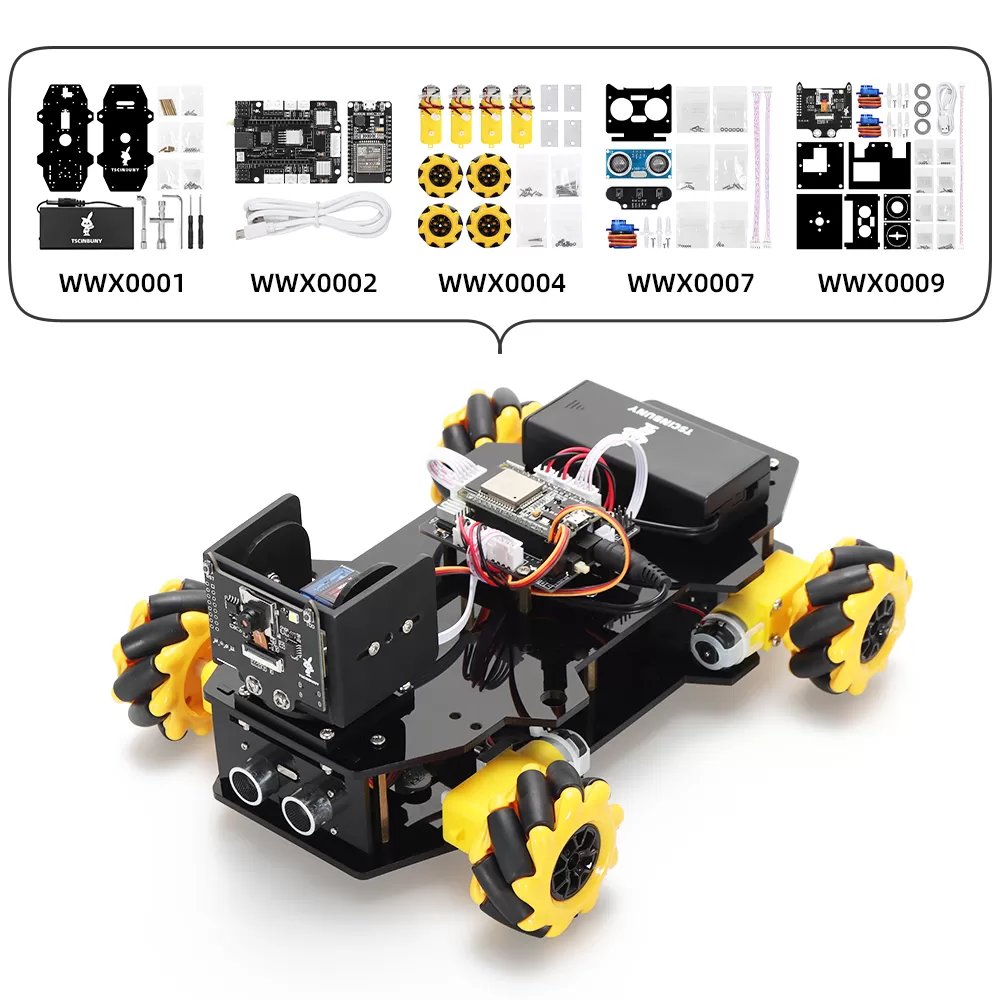 ESP32 Camera Mecanum Wheels Robot Kits For Arduino
