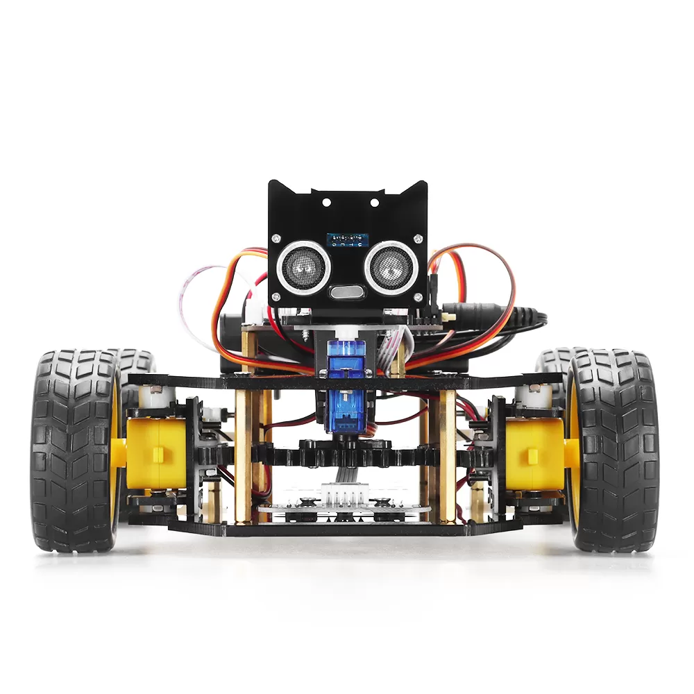 Tscinbuny Ackermann Wheel Robot Car Kit, ESP32 Wifi APP Controlled Coding Platform for Arduino STEM Projects (No Battery)
