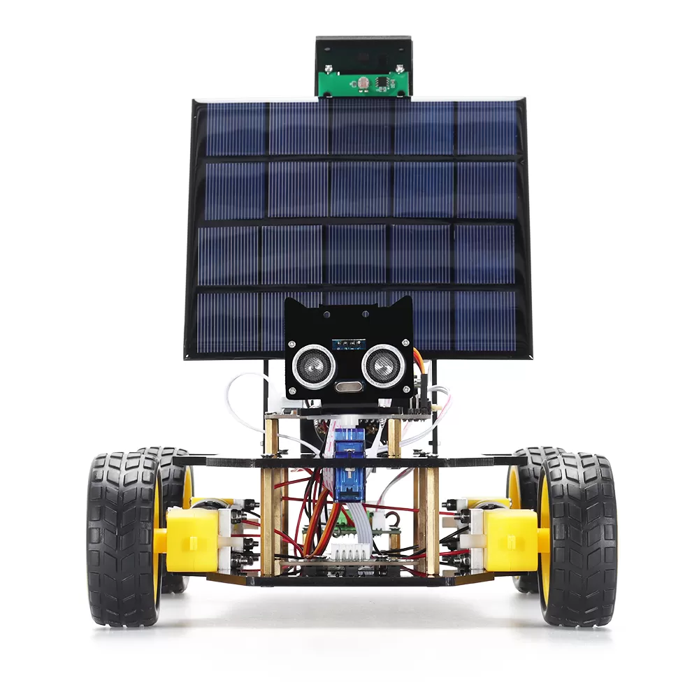 Tscinbuny Automation Robot Car Kit with Solar Charging & APP Control, ESP32 Programmable for Arduino STEM Projects (No Battery)
