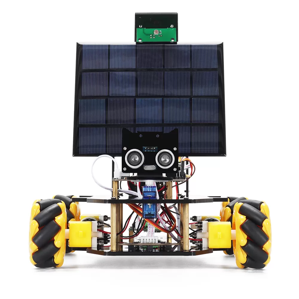 Tscinbuny Mecanum Wheel Robot Car Kit with Solar Charging & APP Control, ESP32 Programmable for Arduino (No Battery)