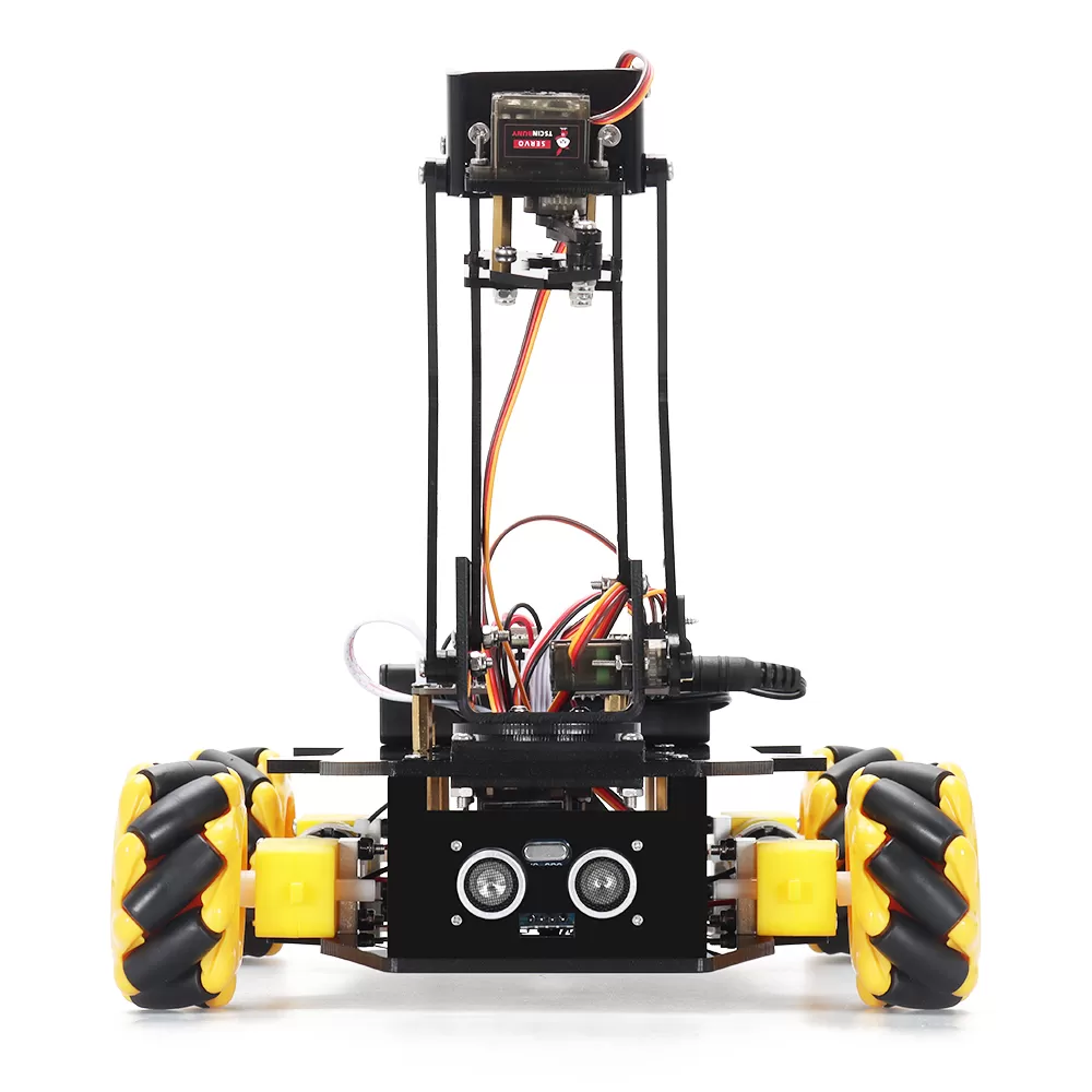 Tscinbuny Robot Arm Kit with Acrylic Gripper, Mecanum Wheel APP Control Coding Robot for Arduino STEM Automation (No Battery)