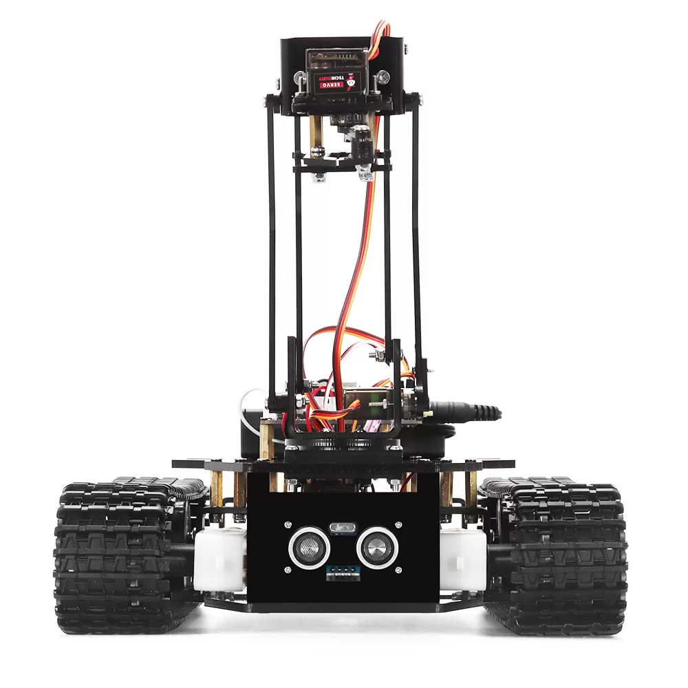 Tscinbuny Smart Robot Arm Automation Kit, Acrylic Gripper ESP32 Coding Car with App Control for Arduino STEM Projects No Battery